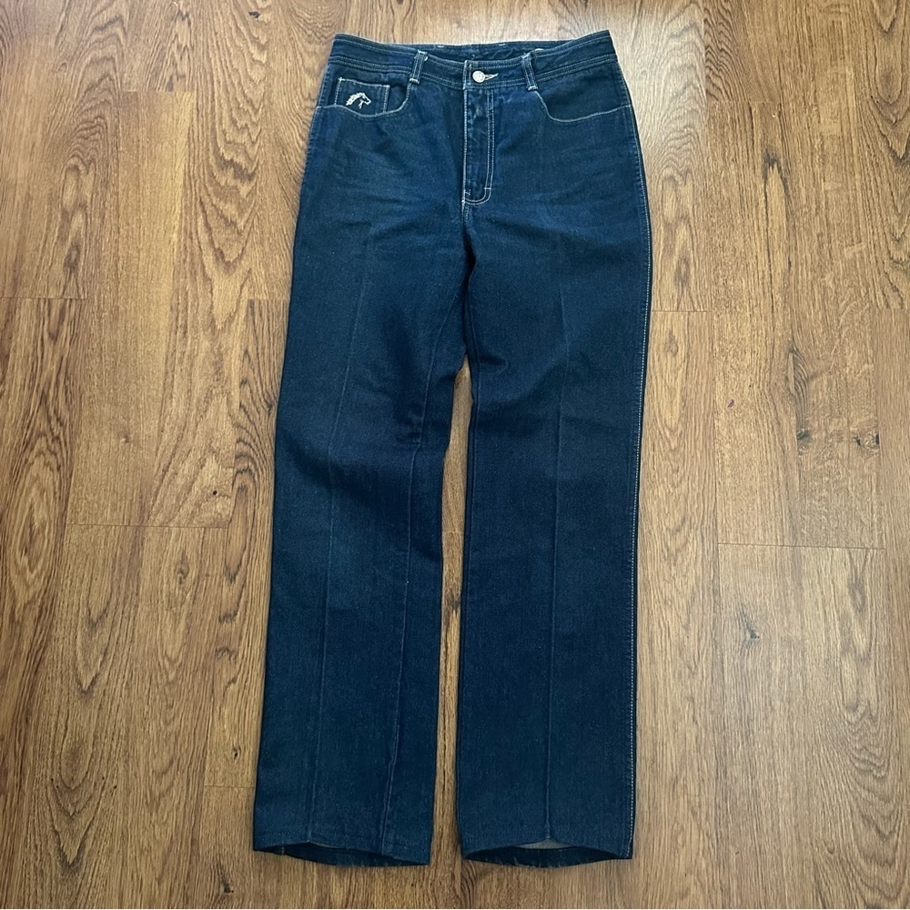Jordache Dark Blue Straight Leg Women's Jeans size 31 VINTAGE cotton made in USA